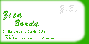 zita borda business card